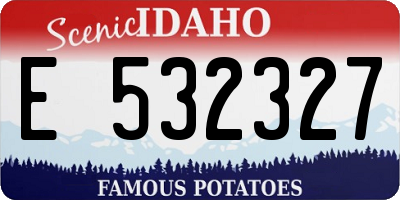 ID license plate E532327