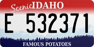ID license plate E532371