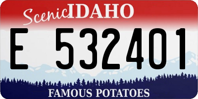 ID license plate E532401