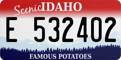 ID license plate E532402