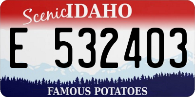 ID license plate E532403