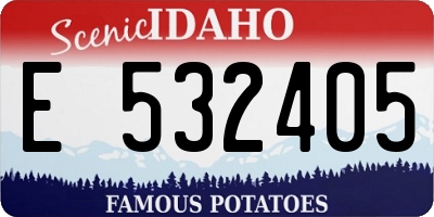 ID license plate E532405