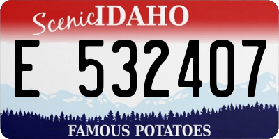 ID license plate E532407
