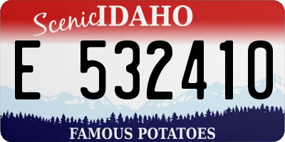 ID license plate E532410