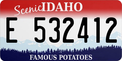 ID license plate E532412