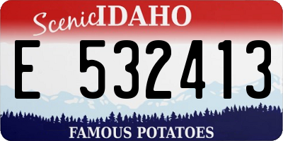 ID license plate E532413
