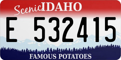 ID license plate E532415