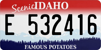 ID license plate E532416