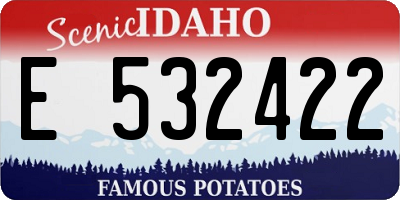 ID license plate E532422
