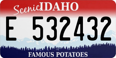 ID license plate E532432