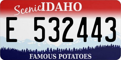 ID license plate E532443