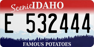 ID license plate E532444