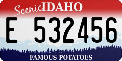 ID license plate E532456