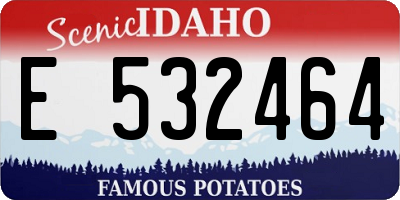ID license plate E532464