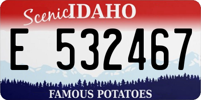 ID license plate E532467