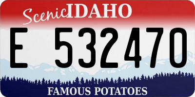 ID license plate E532470