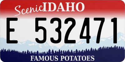 ID license plate E532471
