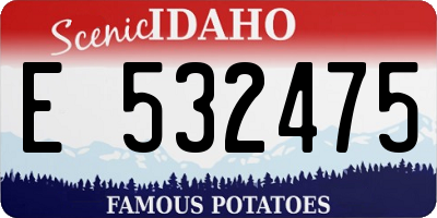 ID license plate E532475