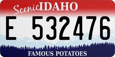 ID license plate E532476