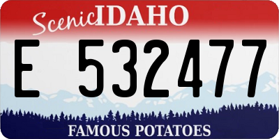 ID license plate E532477