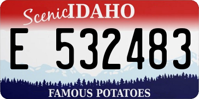 ID license plate E532483