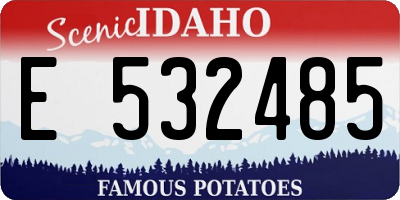 ID license plate E532485