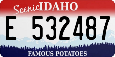 ID license plate E532487