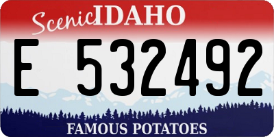 ID license plate E532492