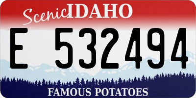 ID license plate E532494