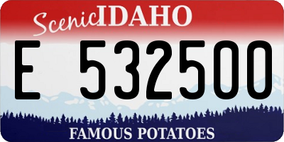 ID license plate E532500
