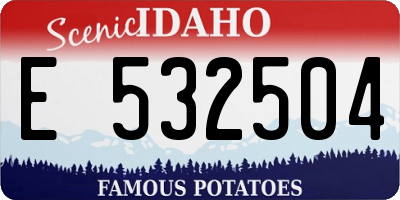 ID license plate E532504