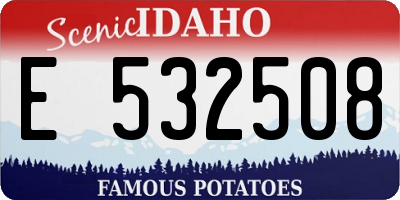 ID license plate E532508