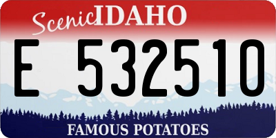 ID license plate E532510