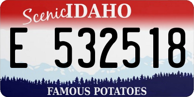 ID license plate E532518