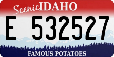 ID license plate E532527