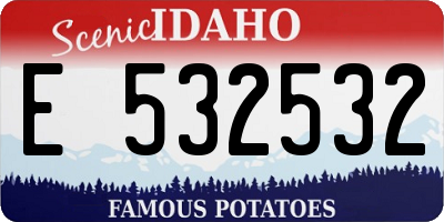 ID license plate E532532