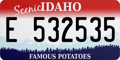 ID license plate E532535