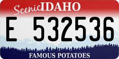 ID license plate E532536