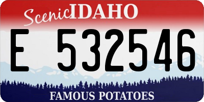 ID license plate E532546