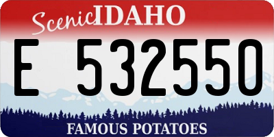 ID license plate E532550
