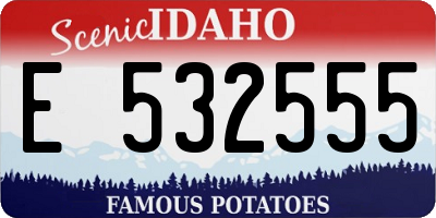 ID license plate E532555