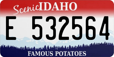 ID license plate E532564