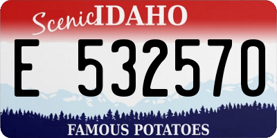 ID license plate E532570