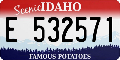 ID license plate E532571
