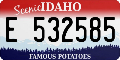 ID license plate E532585