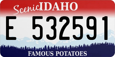 ID license plate E532591