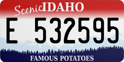 ID license plate E532595