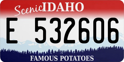 ID license plate E532606