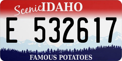 ID license plate E532617