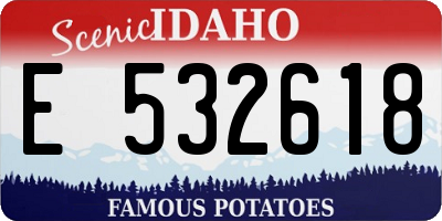 ID license plate E532618